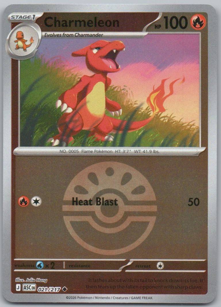 Charmeleon 021 Poke Ball Fire Card - Ascended Heroes