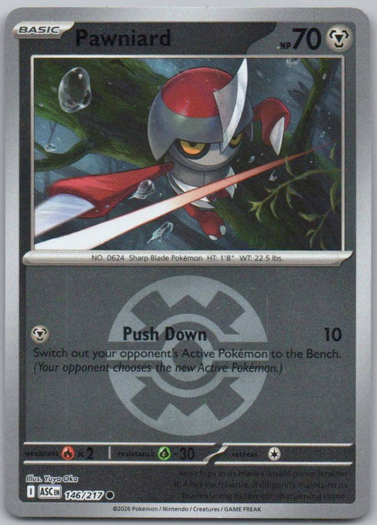 Pawniard 146 Poke Ball Steel Card - Ascended Heroes