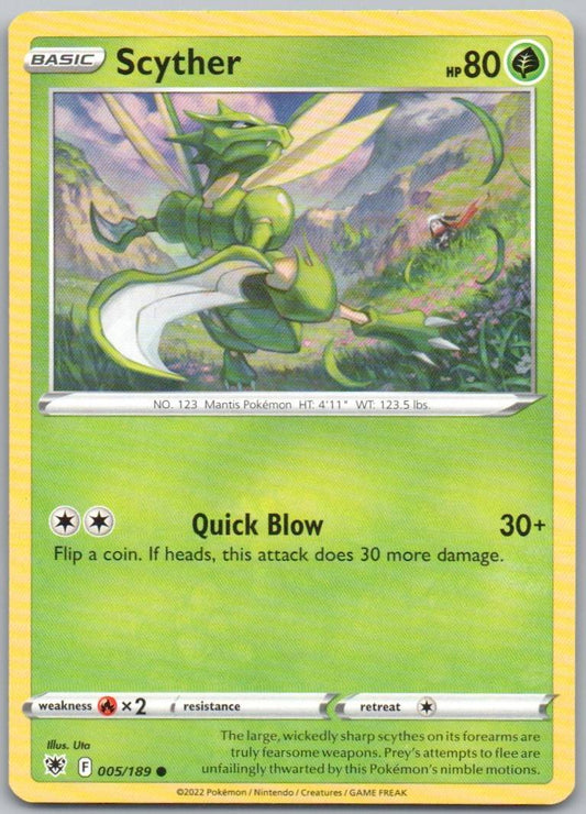 Scyther 005 Normal Grass Card - Astral Radiance
