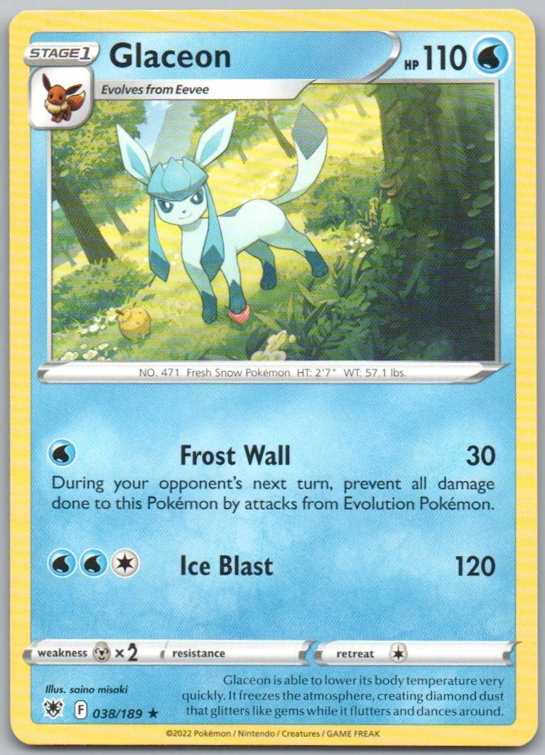 Glaceon 038 Normal Water Card - Astral Radiance