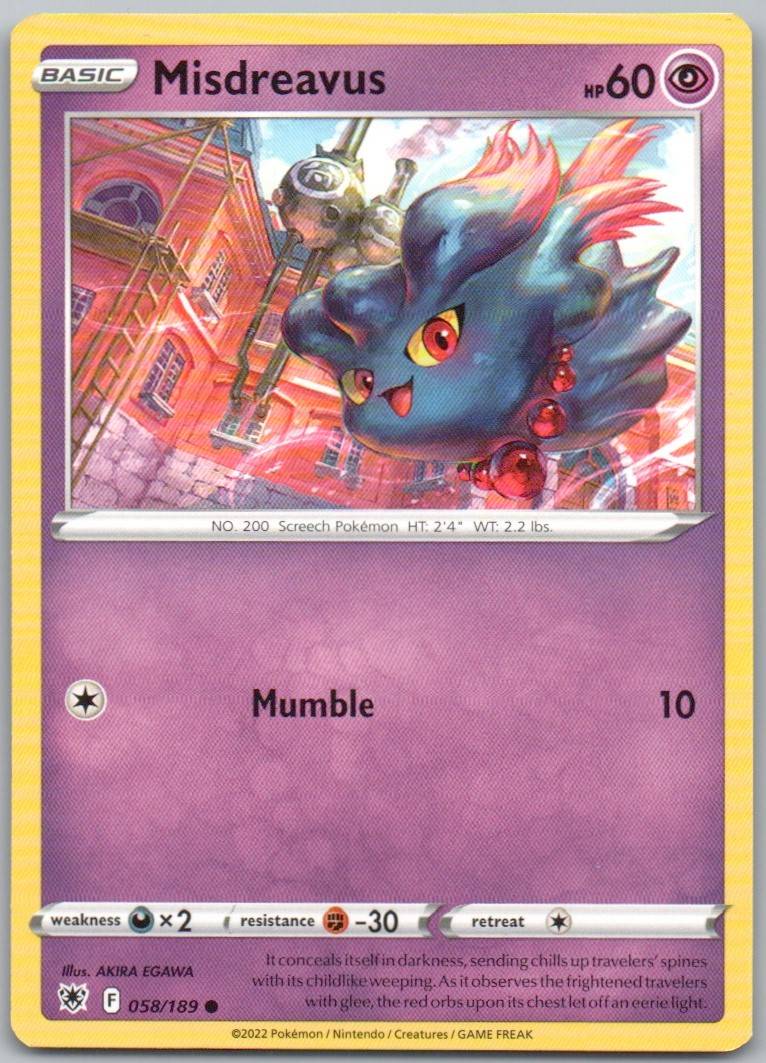 Misdreavus 058 Normal Psychic Card - Astral Radiance