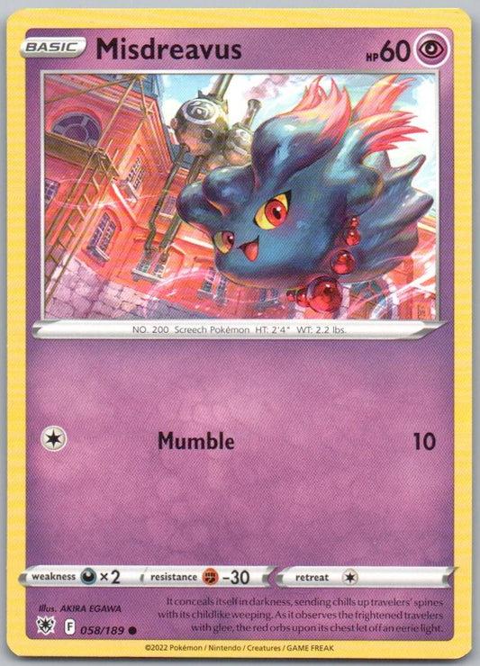 Misdreavus 058 Normal Psychic Card - Astral Radiance