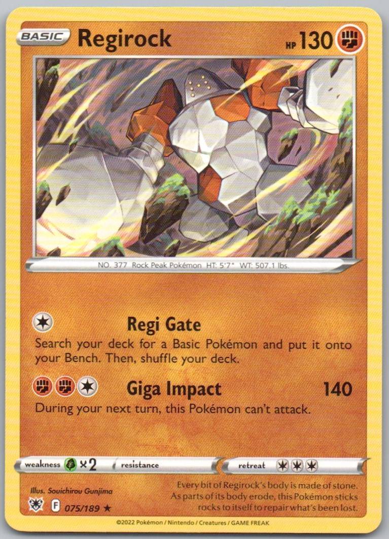 Regirock 075 Normal Fighting Card - Astral Radiance