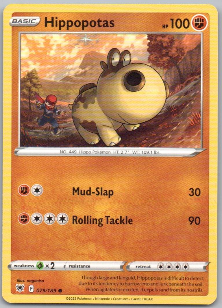 Hippopotas 079 Normal Fighting Card - Astral Radiance