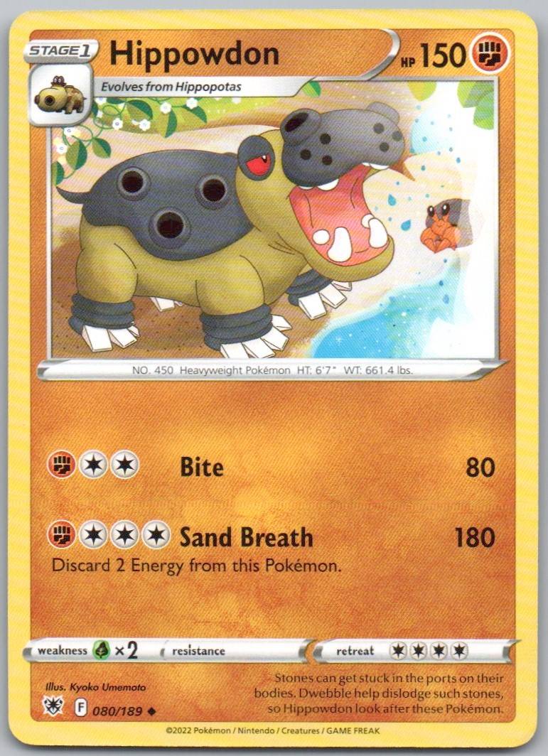 Hippowdon 080 Normal Fighting Card - Astral Radiance