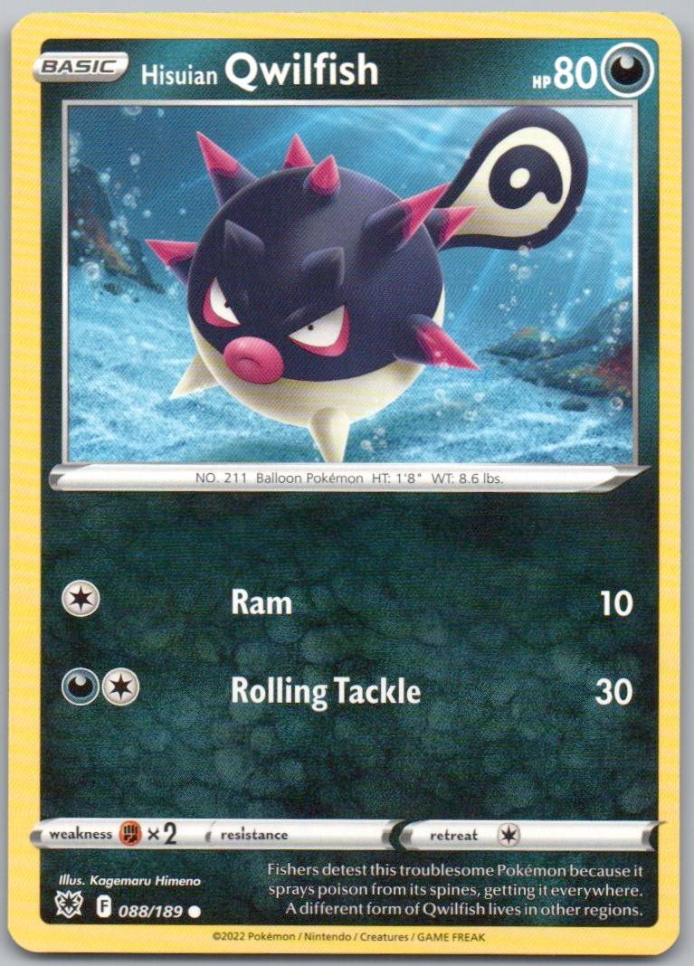 Hisuian Qwilfish 088 Normal Darkness Card - Astral Radiance