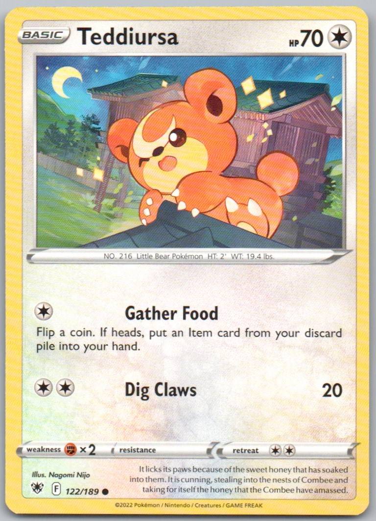 Teddiursa 122 Normal Colorless Card - Astral Radiance