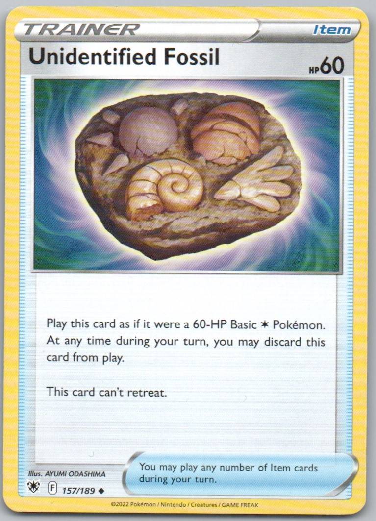 Unidentified Fossil 157 Normal Trainer Card - Astral Radiance