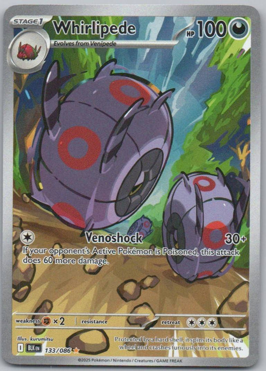 Whirlipede 133 Holo Darkness Card - Black Bolt