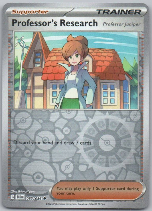 Professor's Research (Professor Juniper) 085 Reverse Holo Colorless Card - Black Bolt