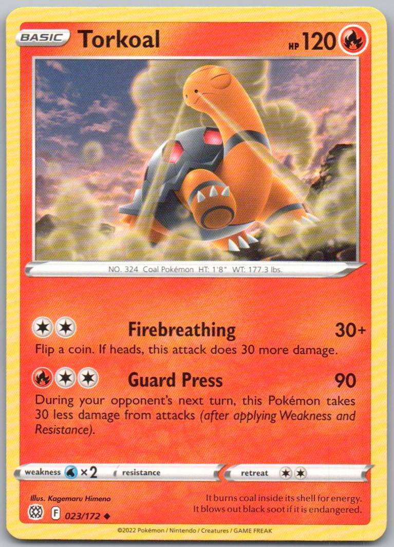 Torkoal 023 Normal Fire Card - Brilliant Stars