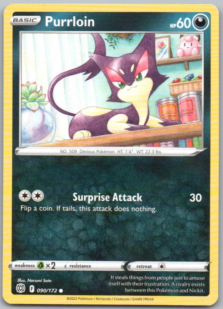 Purrloin 090 Normal Darkness Card - Brilliant Stars
