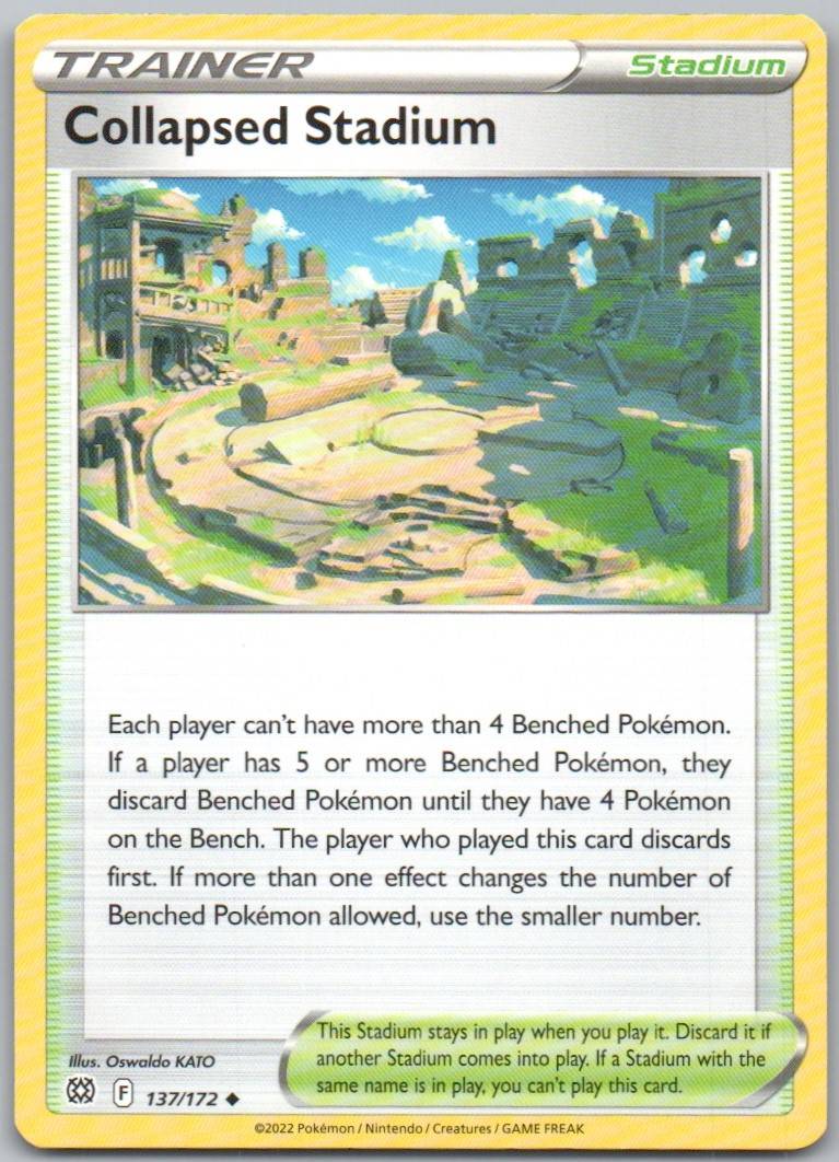 Collapsed Stadium 137 Normal Trainer Card - Brilliant Stars