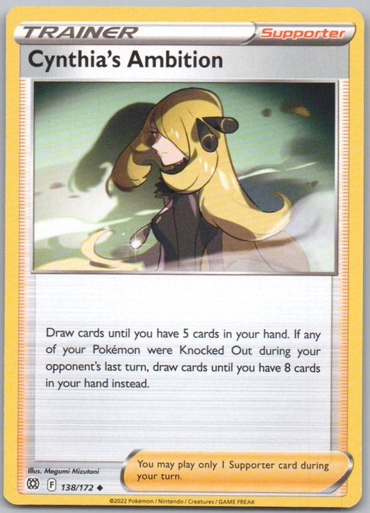 Cynthia's Ambition 138 Normal Trainer Card - Brilliant Stars