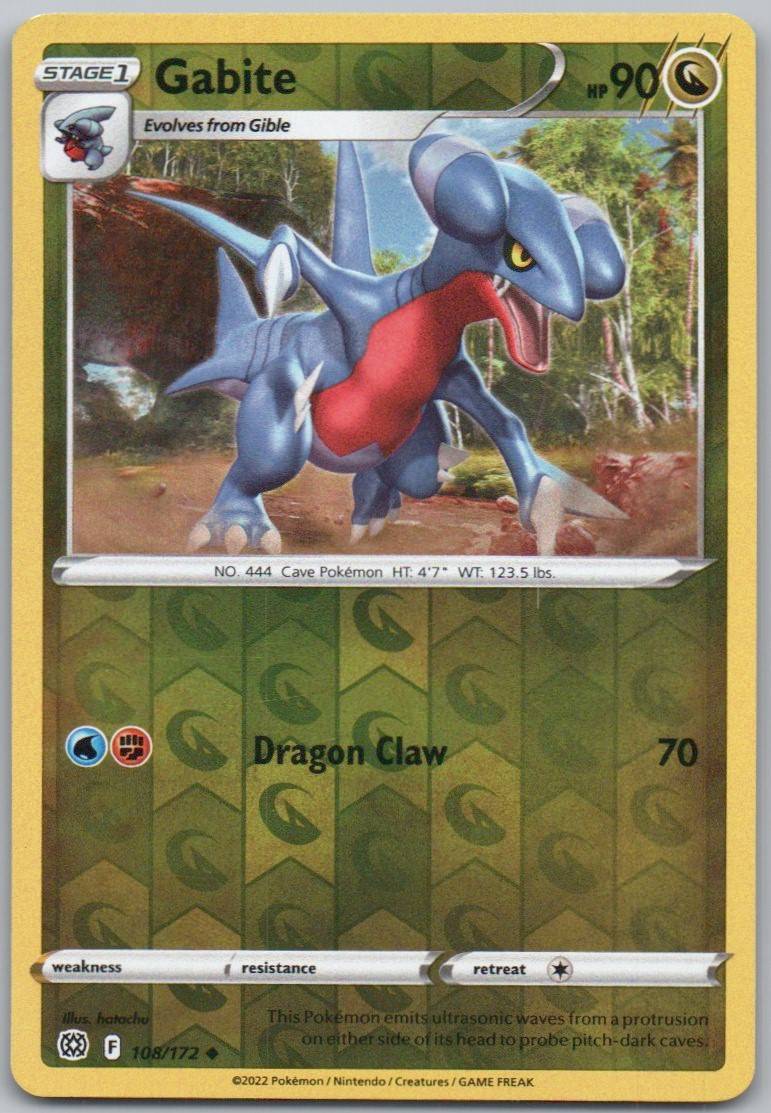 Gabite 108 Reverse Holo Dragon Card - Brilliant Stars