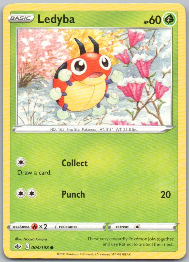 Ledyba 004 Normal Grass Card - Chilling Reign