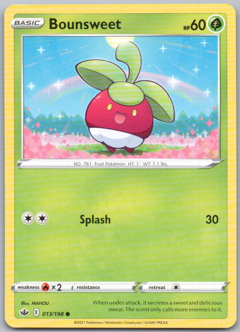 Bounsweet 013 Normal Grass Card - Chilling Reign