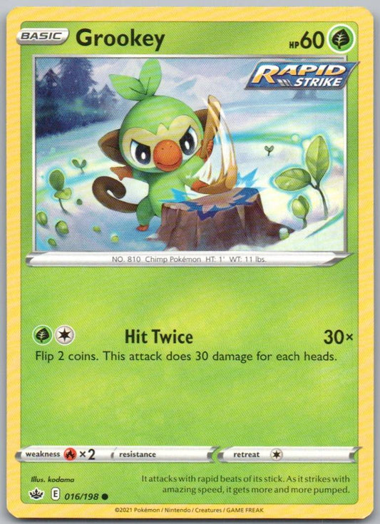 Grookey 016 Normal Grass Card - Chilling Reign
