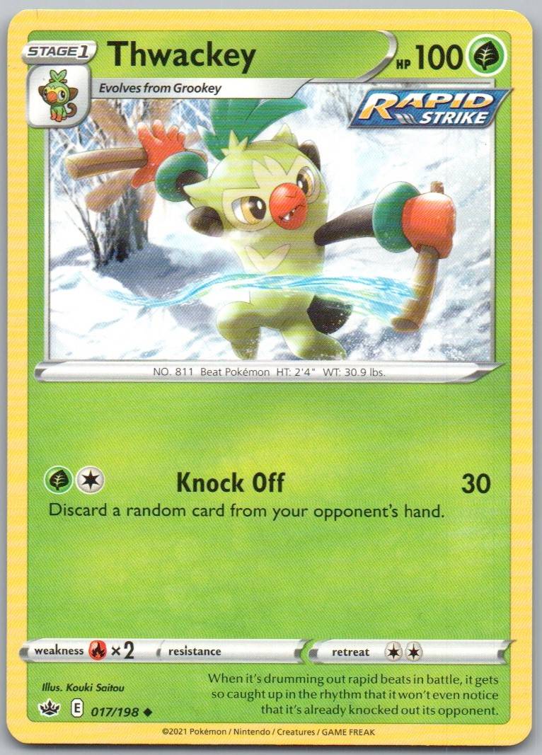 Thwackey 017 Normal Grass Card - Chilling Reign