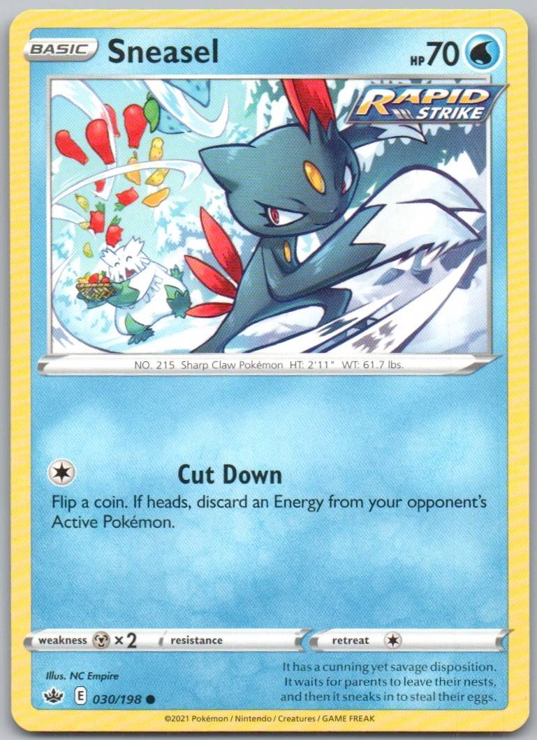 Sneasel 030 Normal Water Card - Chilling Reign