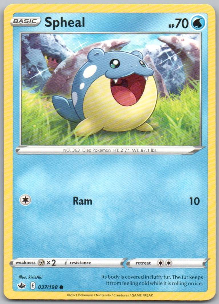 Spheal 036 Normal Water Card - Chilling Reign