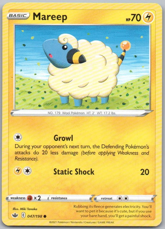 Mareep 047 Normal Lightning Card - Chilling Reign
