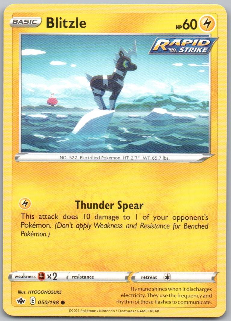Blitzle 050 Normal Lightning Card - Chilling Reign