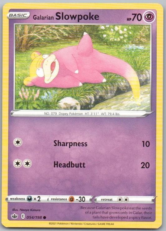 Slowpoke 054 Normal Psychic Card - Chilling Reign