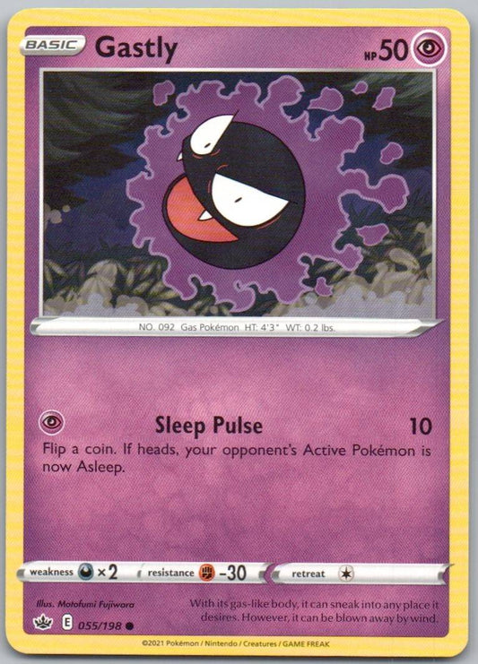 Gastly 055 Normal Psychic Card - Chilling Reign