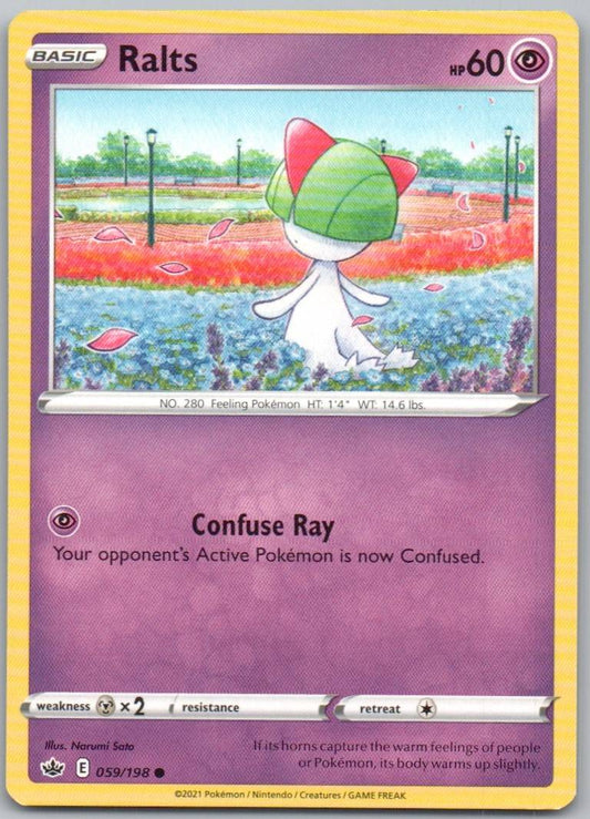 Ralts 059 Normal Psychic Card - Chilling Reign
