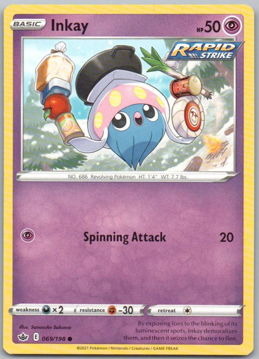 Inkay 069 Normal Psychic Card - Chilling Reign