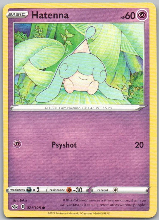 Hatenna 071 Normal Psychic Card - Chilling Reign