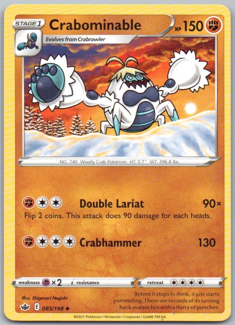 Crabominable 085 Normal Fighting Card - Chilling Reign