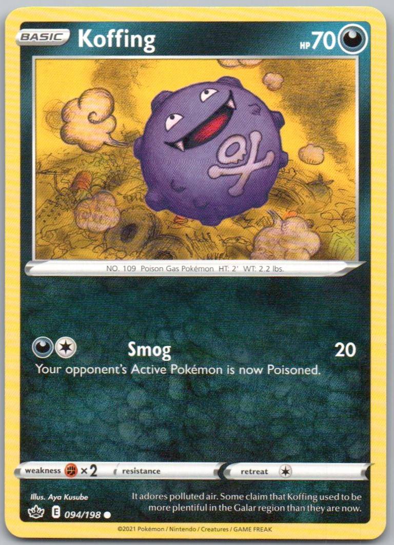 Koffing 094 Normal Darkness Card - Chilling Reign