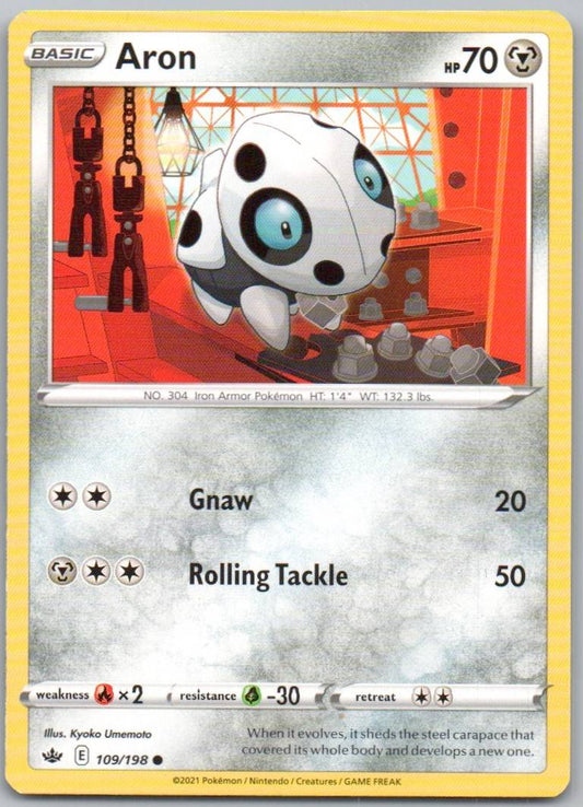 Aron 109 Normal Steel Card - Chilling Reign