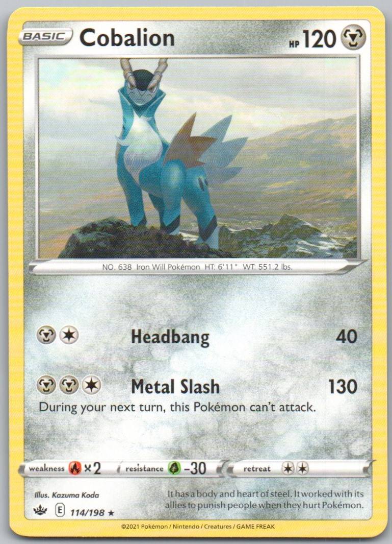 Cobalion 114 Normal Steel Card - Chilling Reign