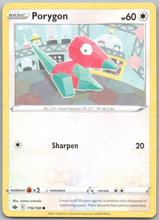 Porygon 116 Normal Colorless Card - Chilling Reign