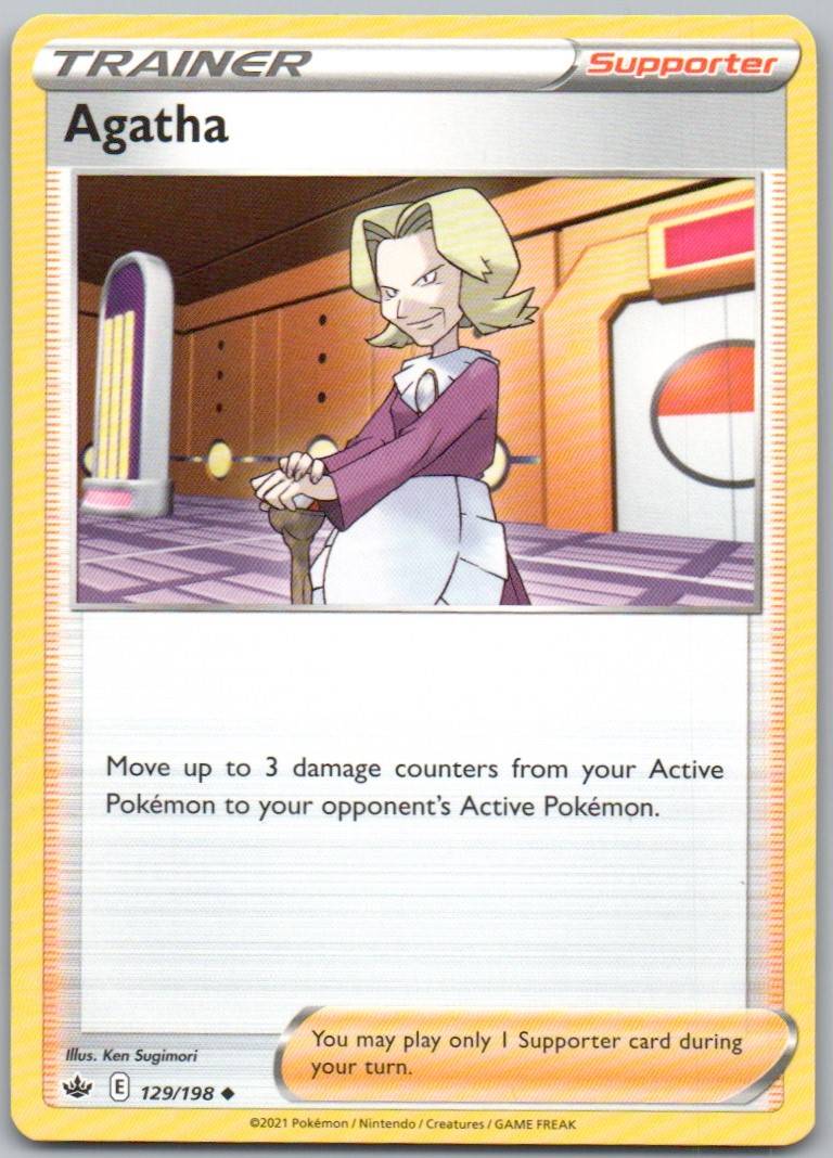 Agatha 129 Normal Trainer Card - Chilling Reign