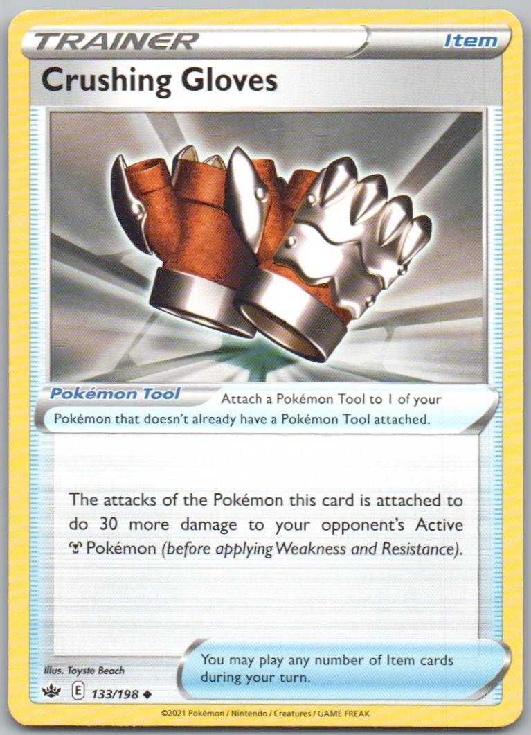 Crushing Gloves 133 Normal Trainer Card - Chilling Reign