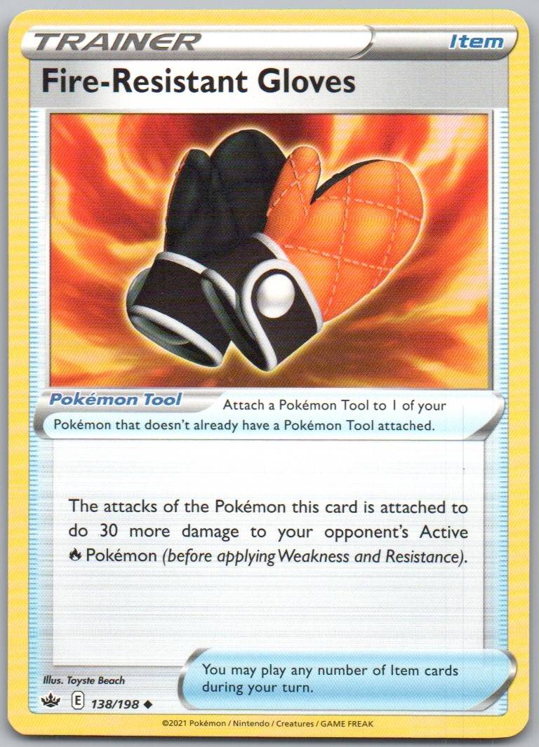 Fire-Resistant Gloves 138 Normal Trainer Card - Chilling Reign