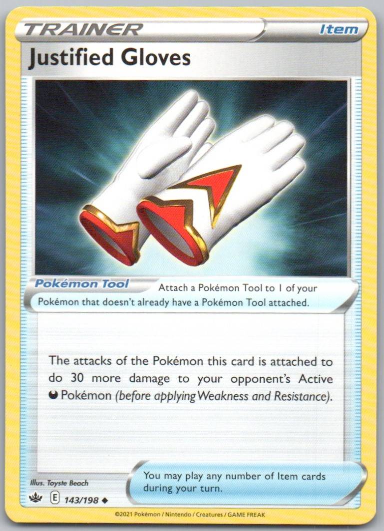 Justified Gloves 143 Normal Trainer Card - Chilling Reign
