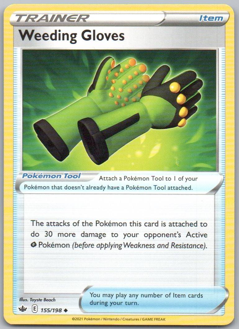 Weeding Gloves 155 Normal Trainer Card - Chilling Reign