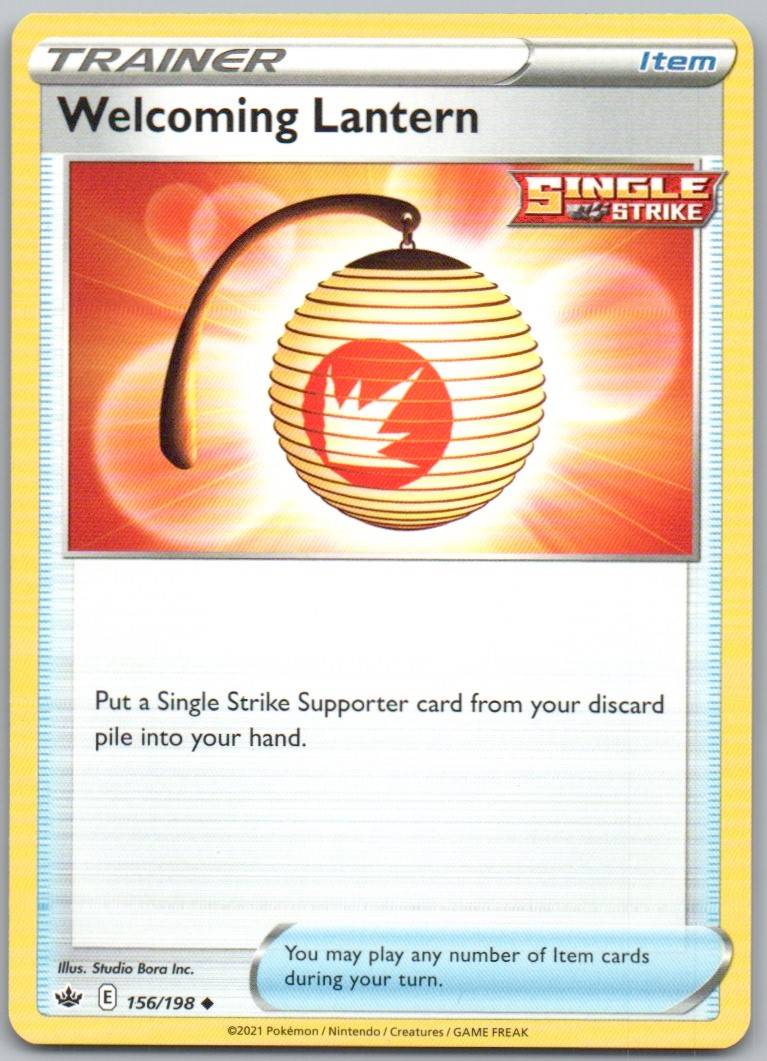 Welcoming Lantern 156 Normal Trainer Card - Chilling Reign