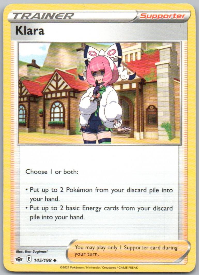 Klara 145 Normal Trainer Card - Chilling Reign