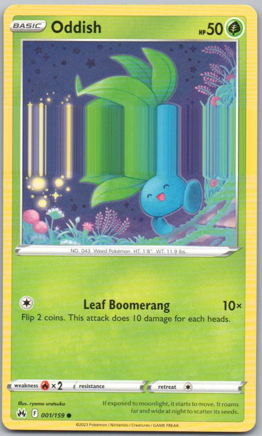 Oddish 001 Normal Grass Card - Crown Zenith