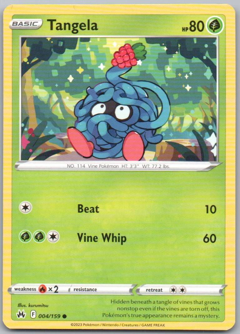 Tangela 004 Normal Grass Card - Crown Zenith