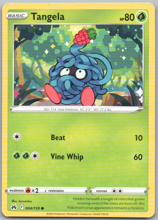 Tangela 004 Normal Grass Card - Crown Zenith
