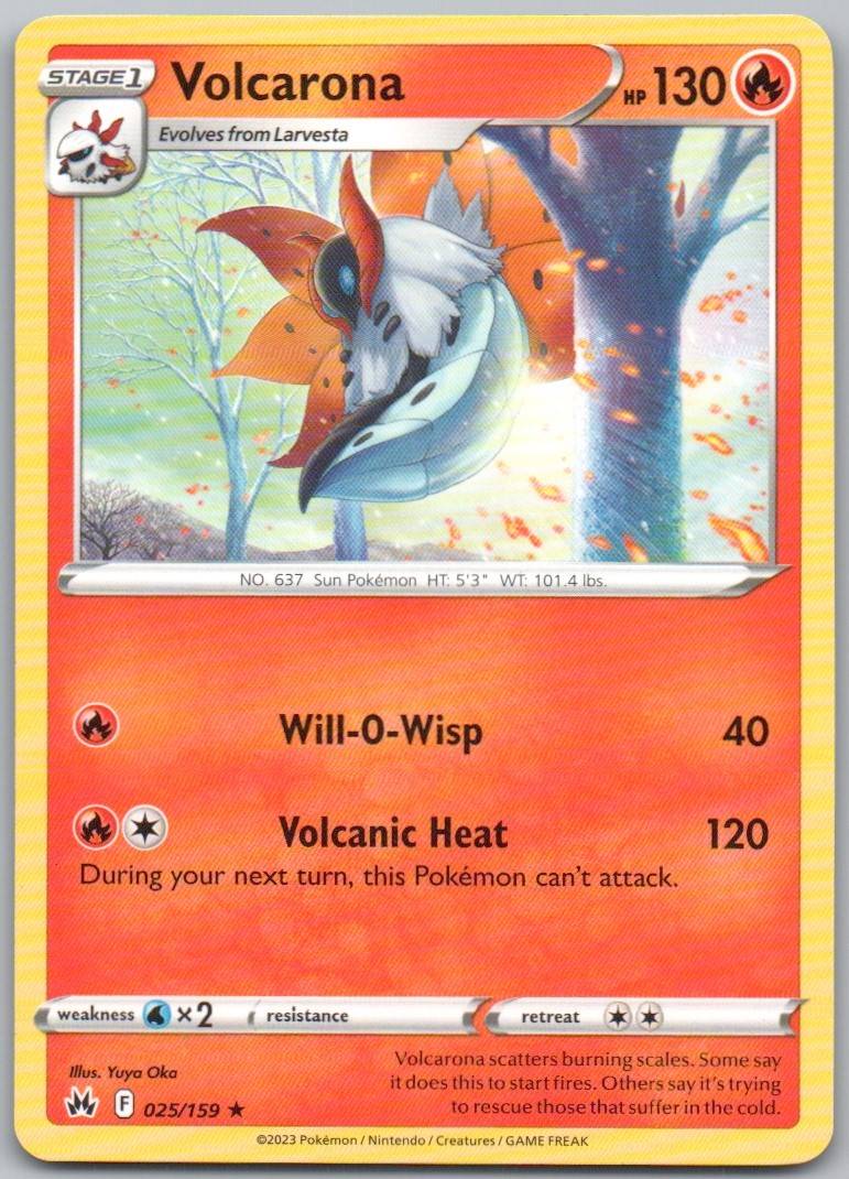 Volcarona 025 Normal Fire Card - Crown Zenith