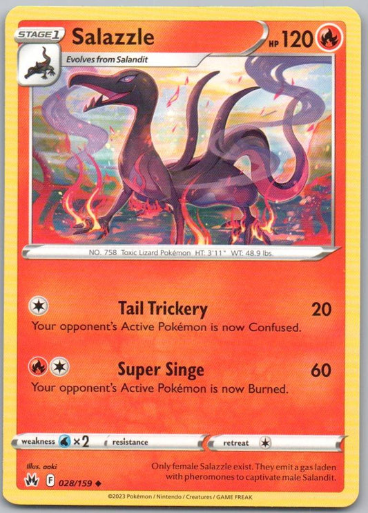 Salazzle 028 Normal Fire Card - Crown Zenith