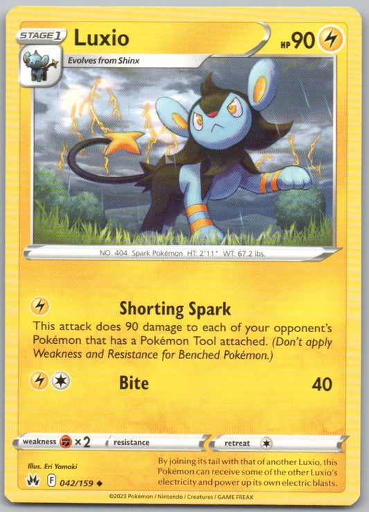 Luxio 042 Normal Lightning Card - Crown Zenith